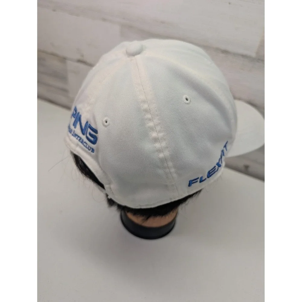 PING Hat Cap Snap Back White Golf‎ Junior Interclub Flexfit Embroidered Mens